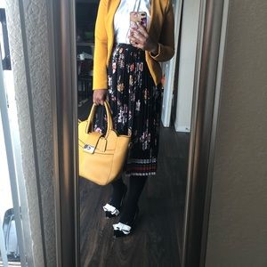 Floral Pleated Skirt